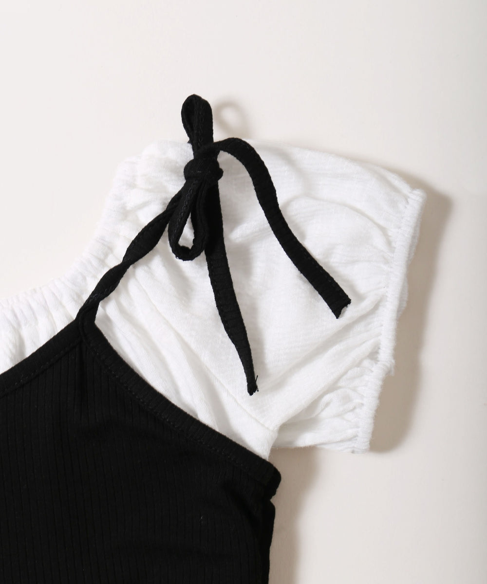 リボンキャミドッキングTシャツ