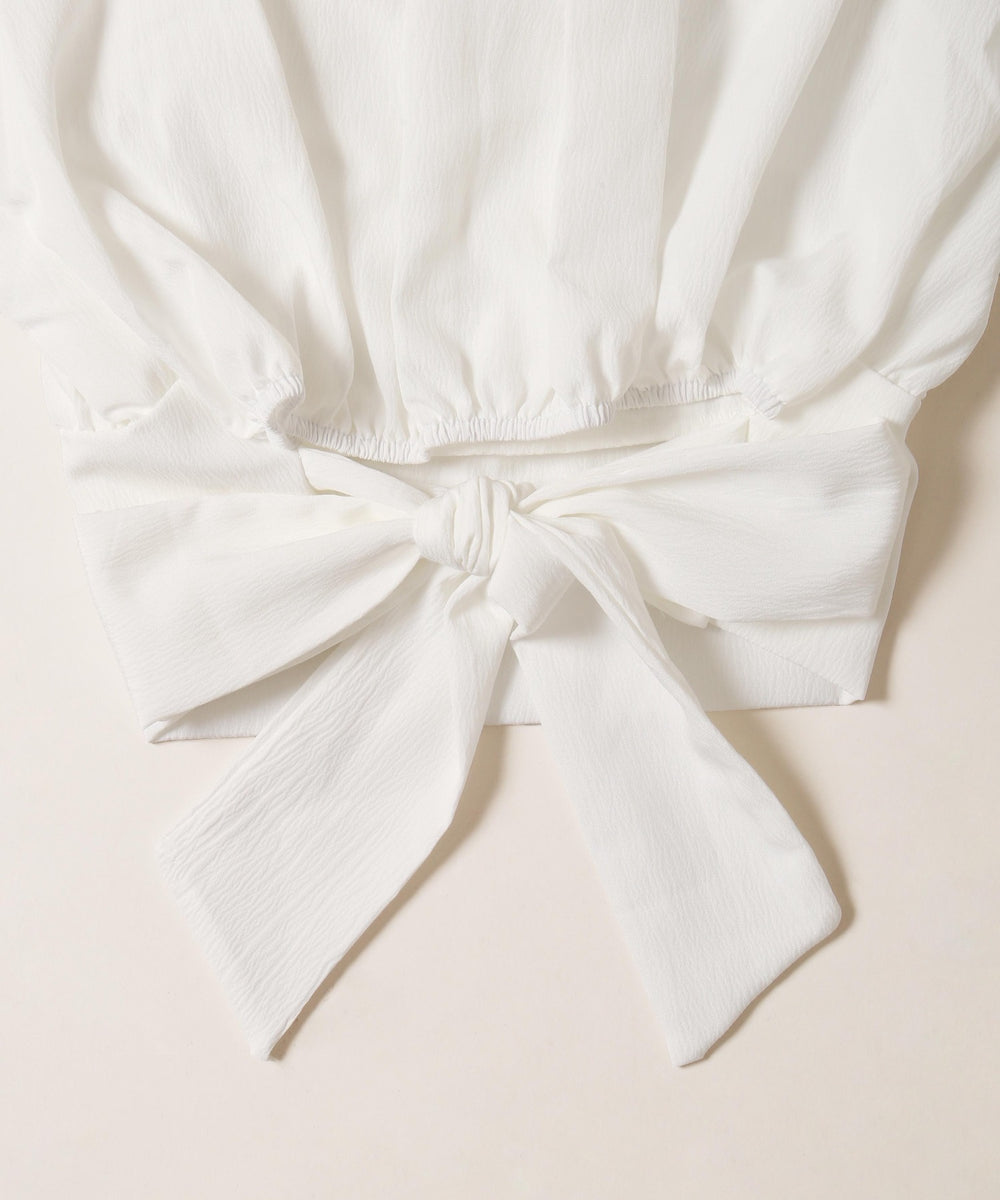 バックリボンブラウス