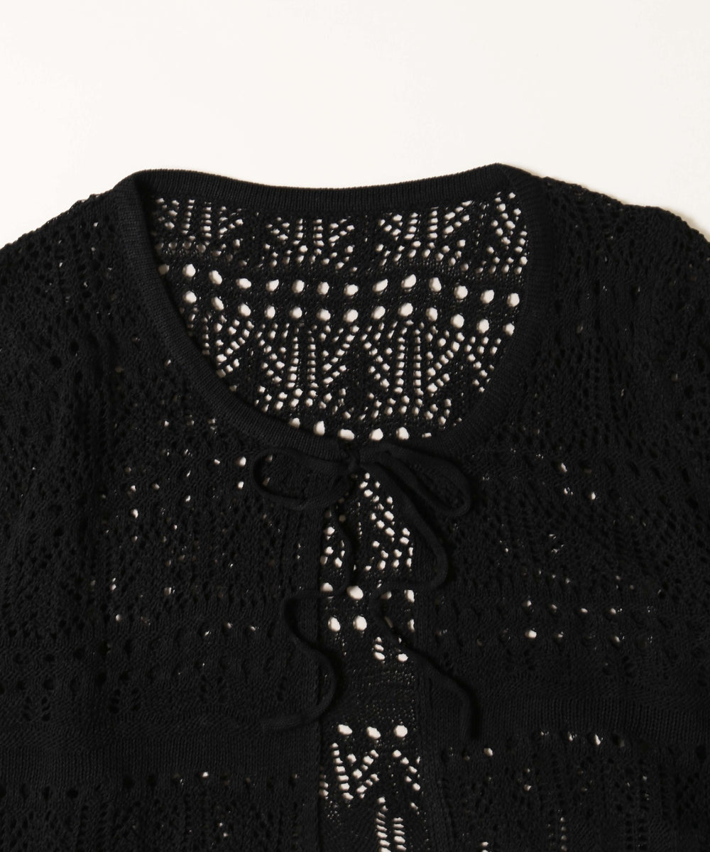 クロシェニットカーディガン