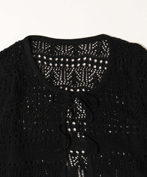 クロシェニットカーディガン