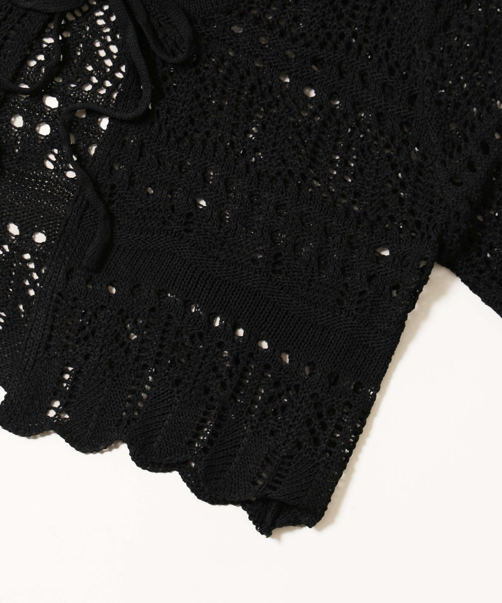 クロシェニットカーディガン