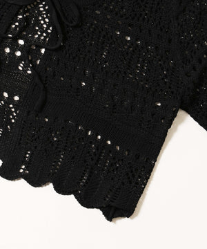 クロシェニットカーディガン