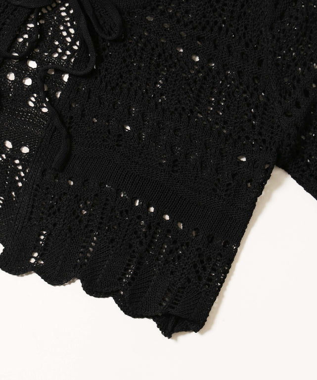 クロシェニットカーディガン