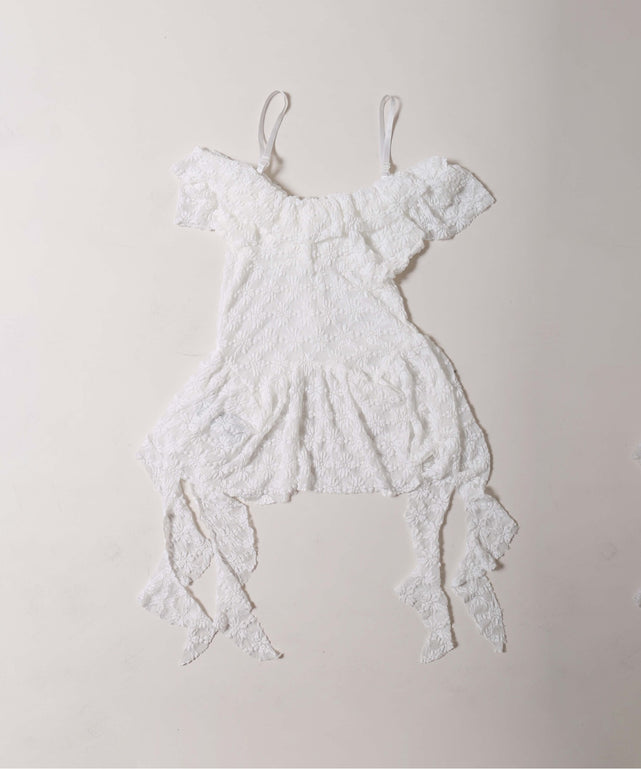 オフショルレースキャミワンピース