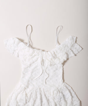 オフショルレースキャミワンピース