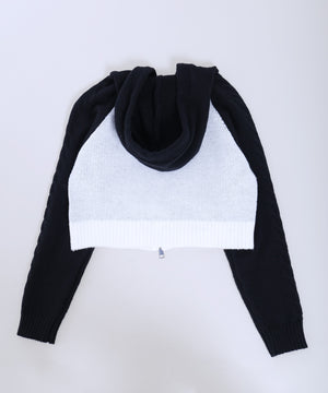 カレッジロゴショートニットパーカー