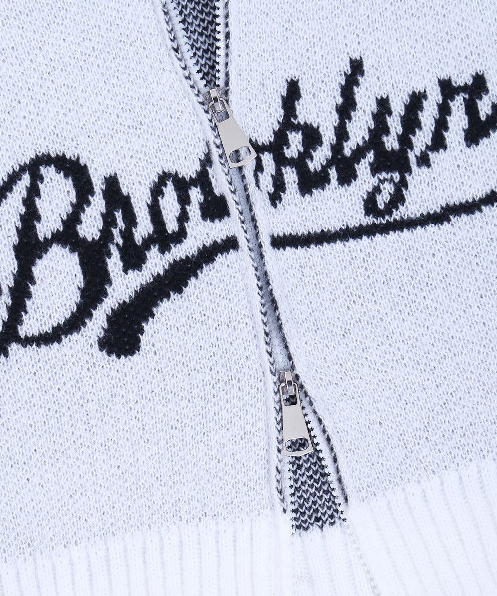 カレッジロゴショートニットパーカー