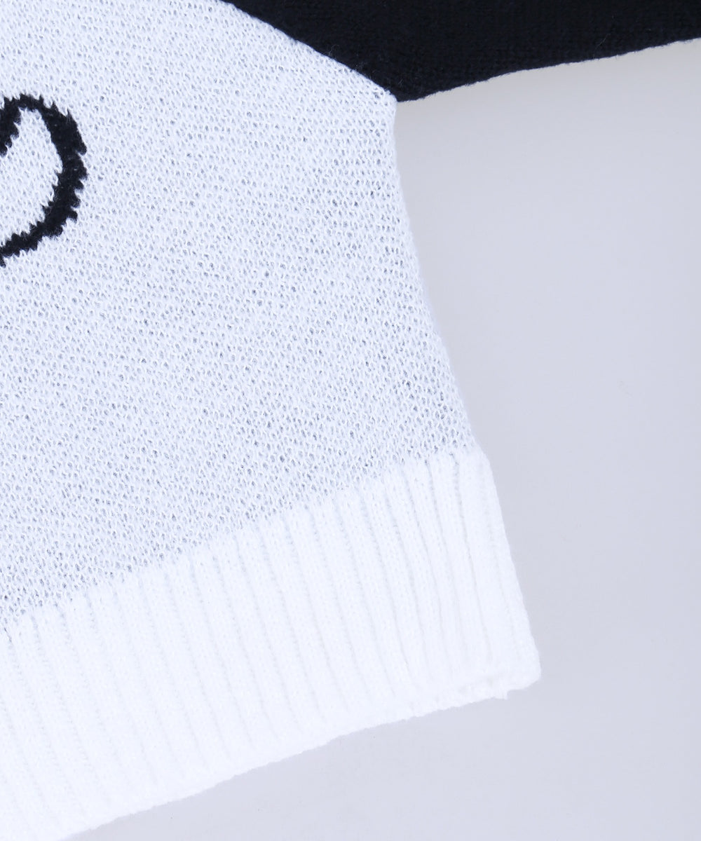 カレッジロゴショートニットパーカー