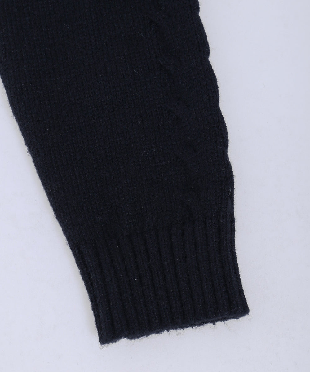 カレッジロゴショートニットパーカー