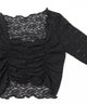 レースシャーリングトップス