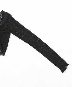 レースシャーリングトップス