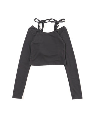 リボンオフショルロンT