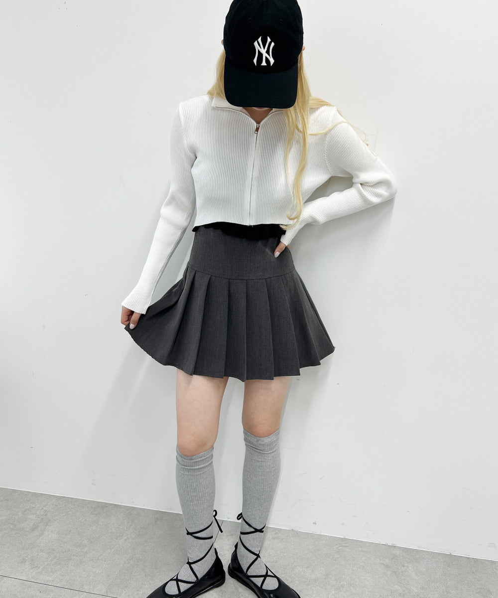 コンパクトジップカーディガン