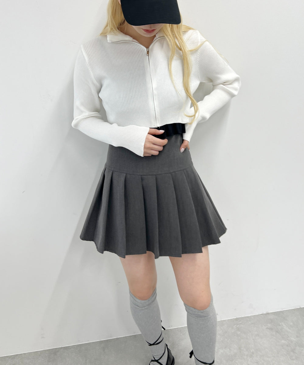 コンパクトジップカーディガン