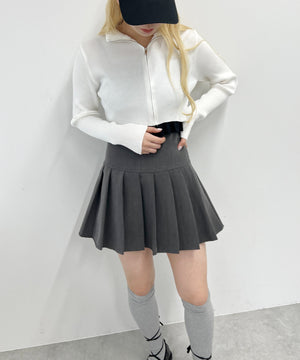 コンパクトジップカーディガン