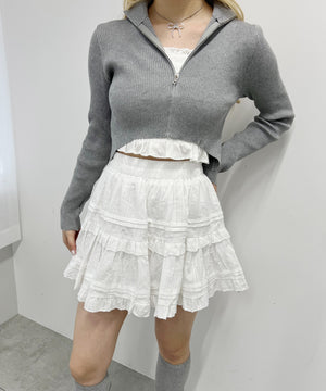 コンパクトジップカーディガン