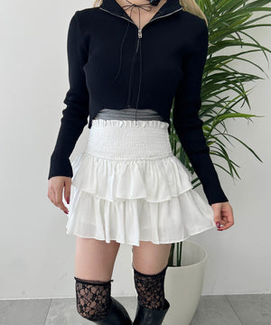 コンパクトジップカーディガン