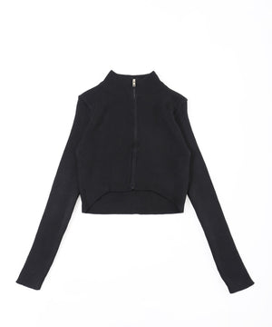 コンパクトジップカーディガン