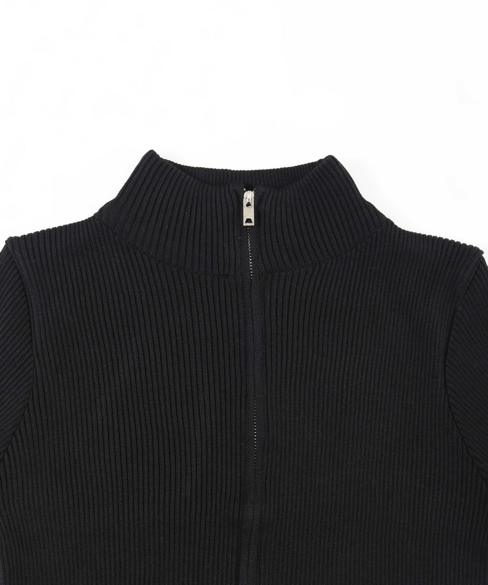 コンパクトジップカーディガン