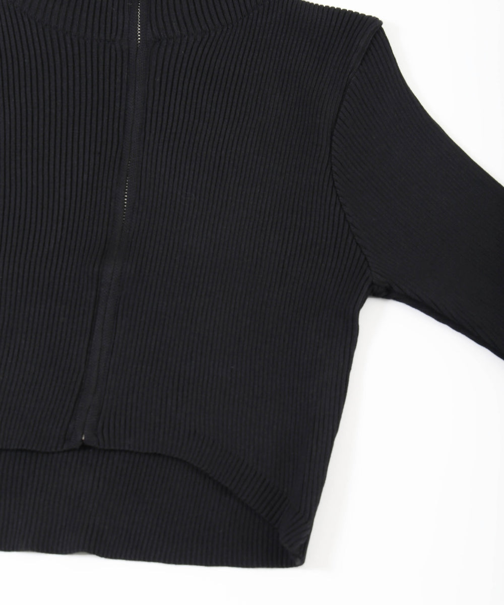 コンパクトジップカーディガン