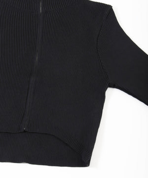 コンパクトジップカーディガン