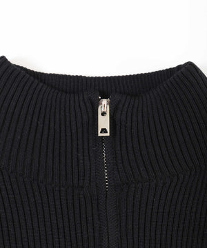 コンパクトジップカーディガン