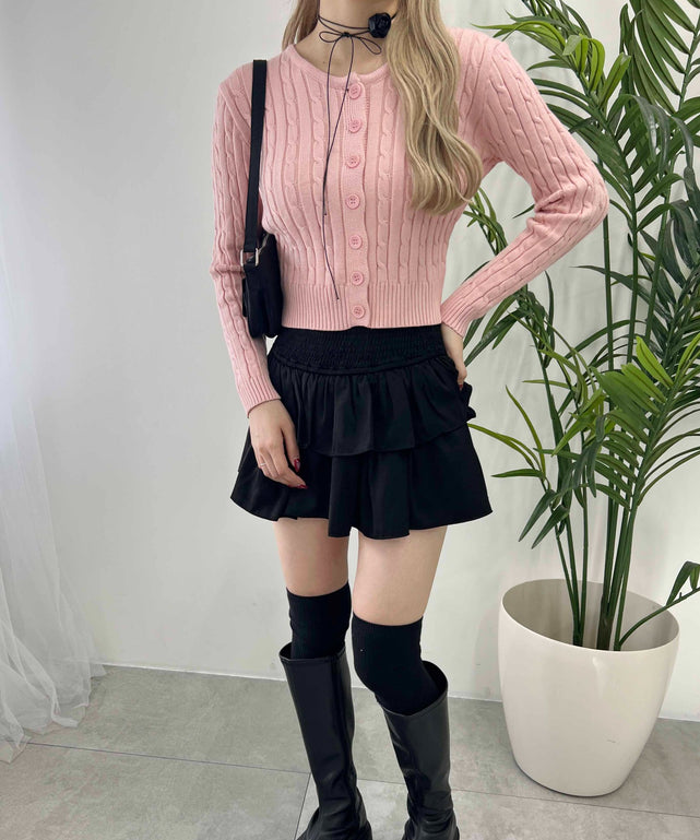 コンパクトケーブルカーディガン