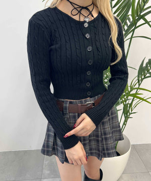 コンパクトケーブルカーディガン