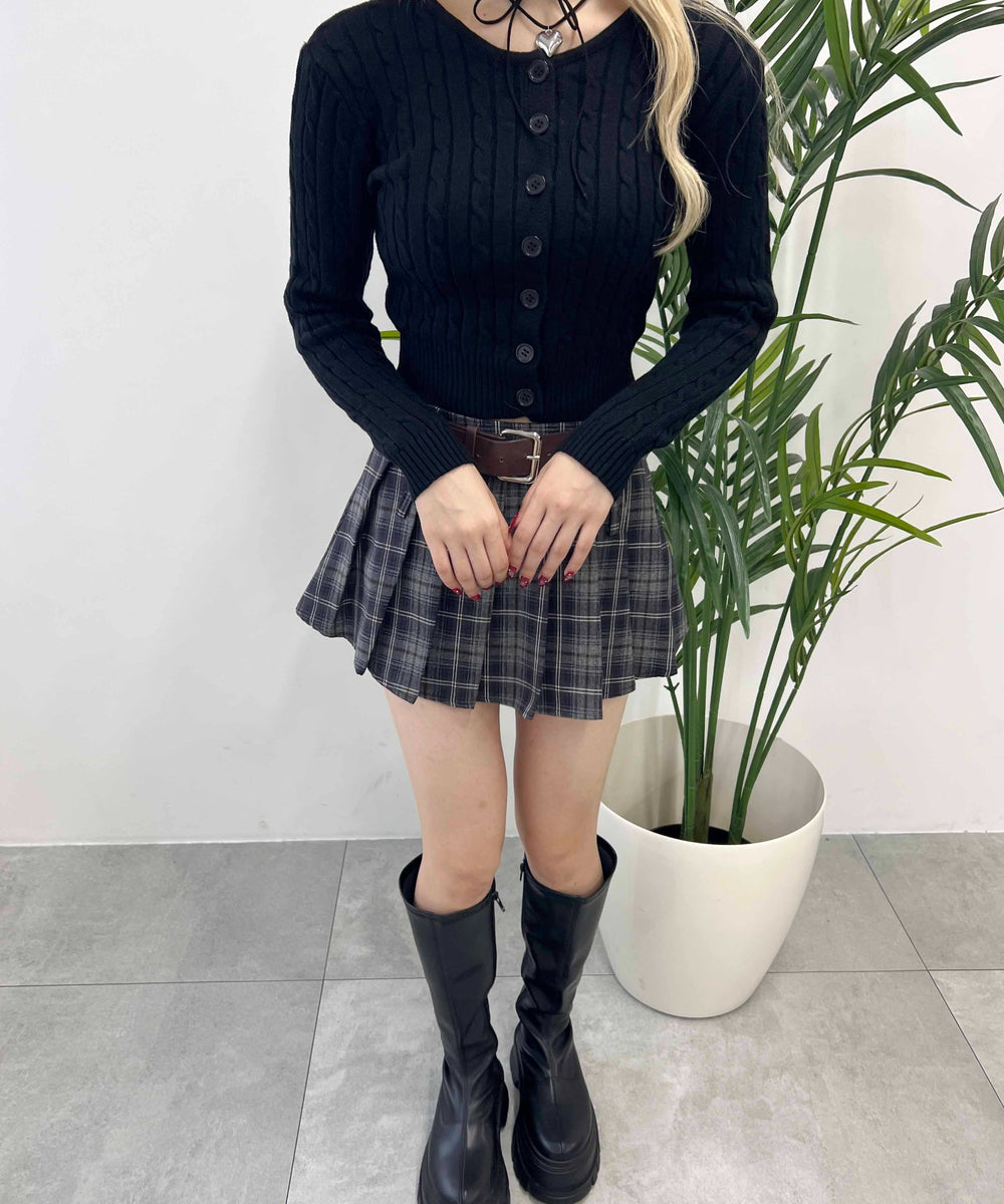 コンパクトケーブルカーディガン