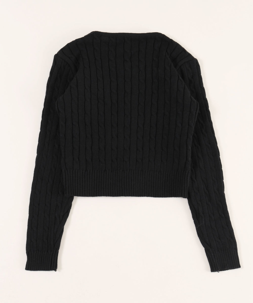 コンパクトケーブルカーディガン