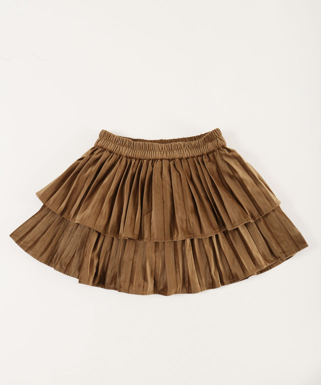 ロープリーツティアードミニスカート ワッシャープリーツティアードミニスカート (2color