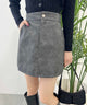 PUミニスカート/グレー モデル：160㎝ F着用