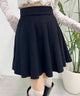 ニットフレアスカート/ブラック モデル：160㎝ F着用