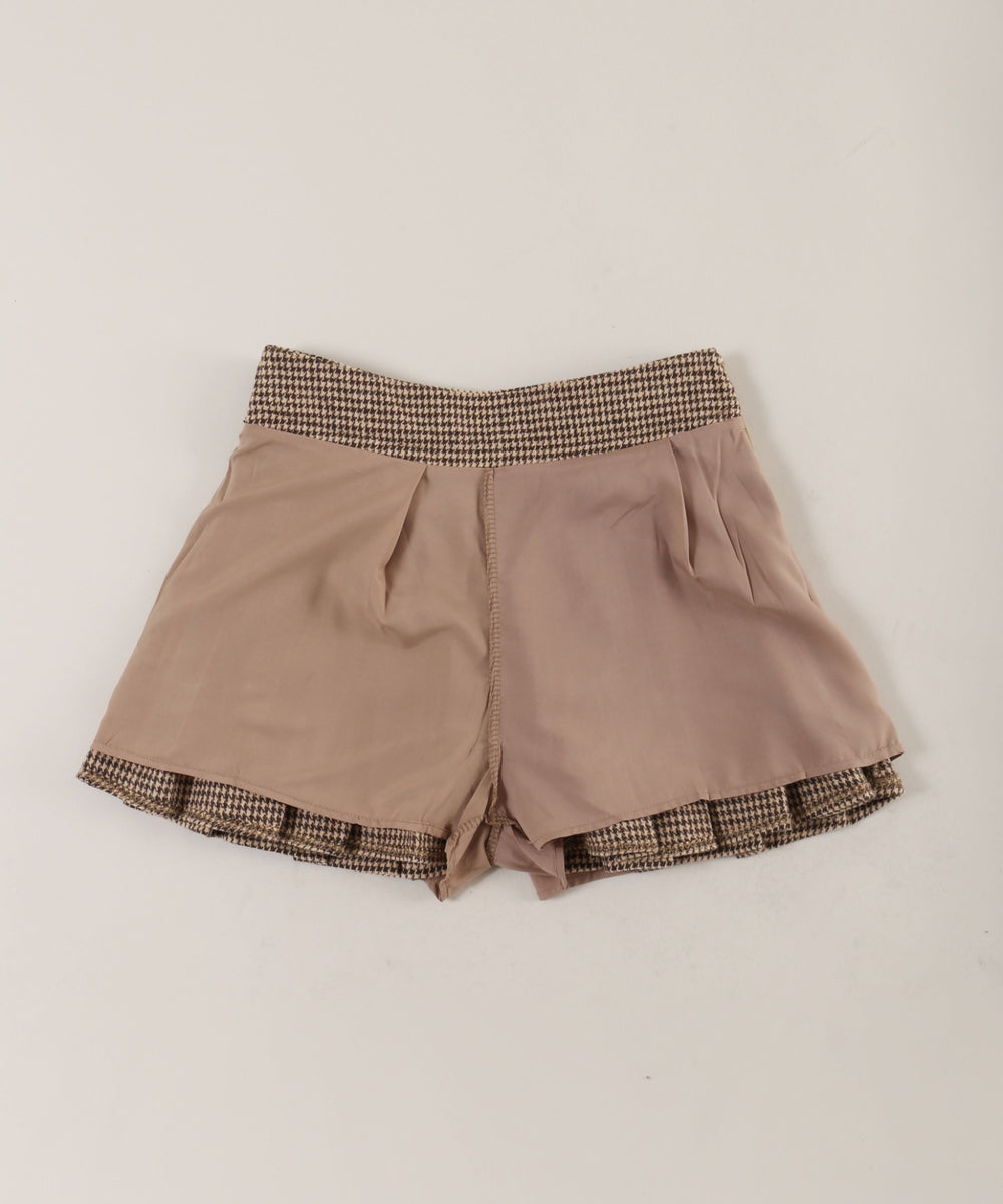 チドリ柄プリーツスカート