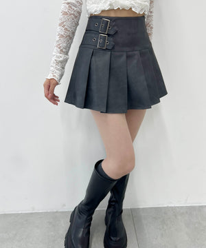 サイドベルトPUスカート