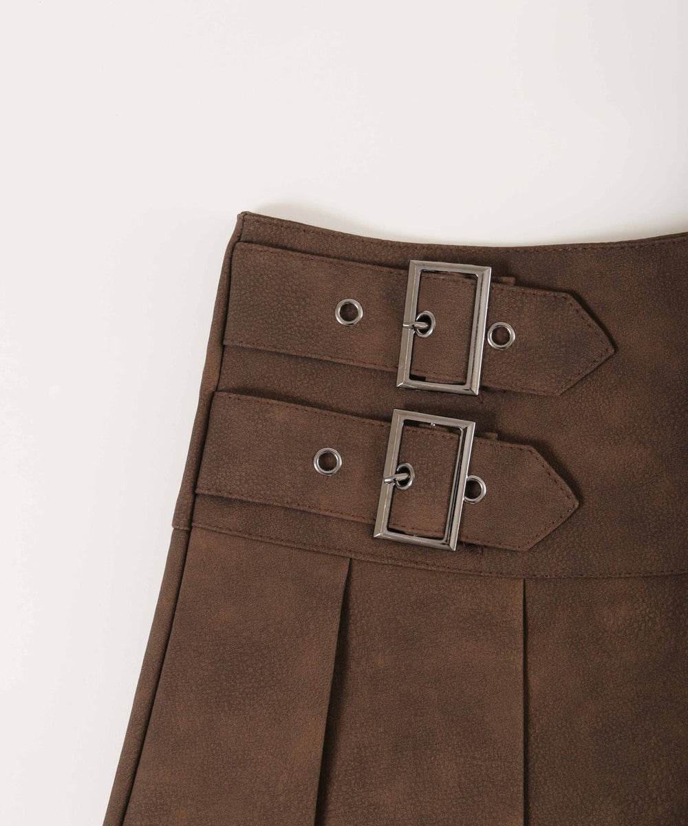 サイドベルトPUスカート