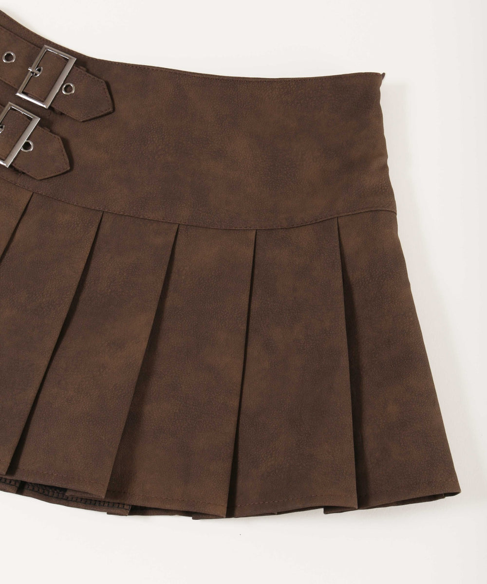 サイドベルトPUスカート