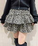 レオパードティアードミニスカート/ホワイトアイボリー モデル：160㎝ F着用