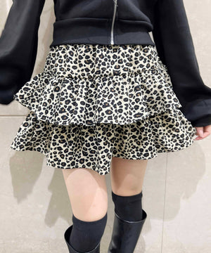 レオパードティアードミニスカート