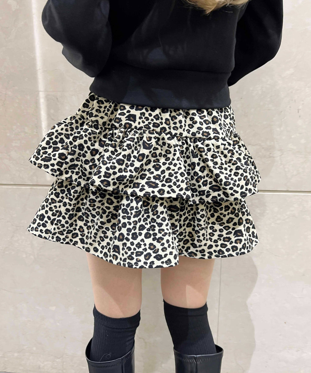 レオパードティアードミニスカート