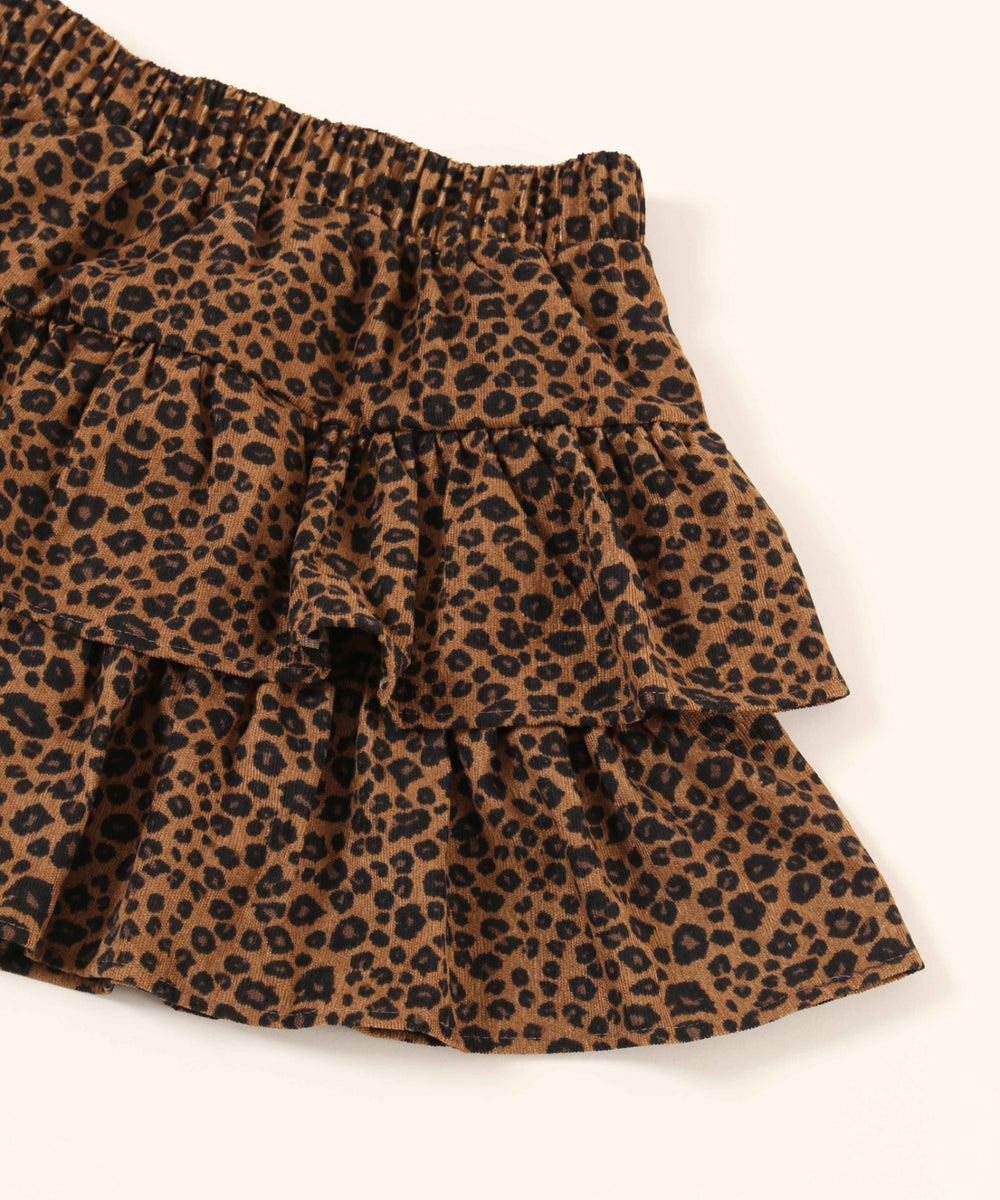 レオパードティアードミニスカート