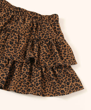 レオパードティアードミニスカート