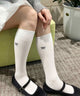 リボンワンポイントハイソックス/ホワイト