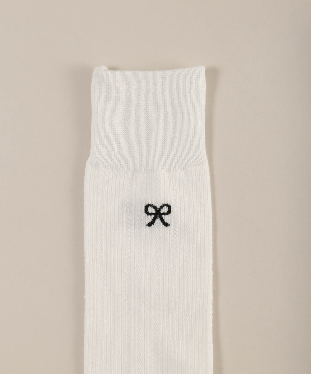 リボンワンポイントハイソックス