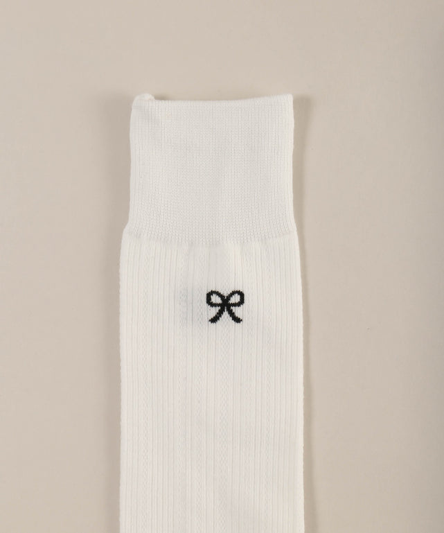 リボンワンポイントハイソックス