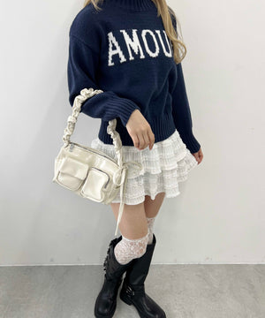 ロゴジャガードニット