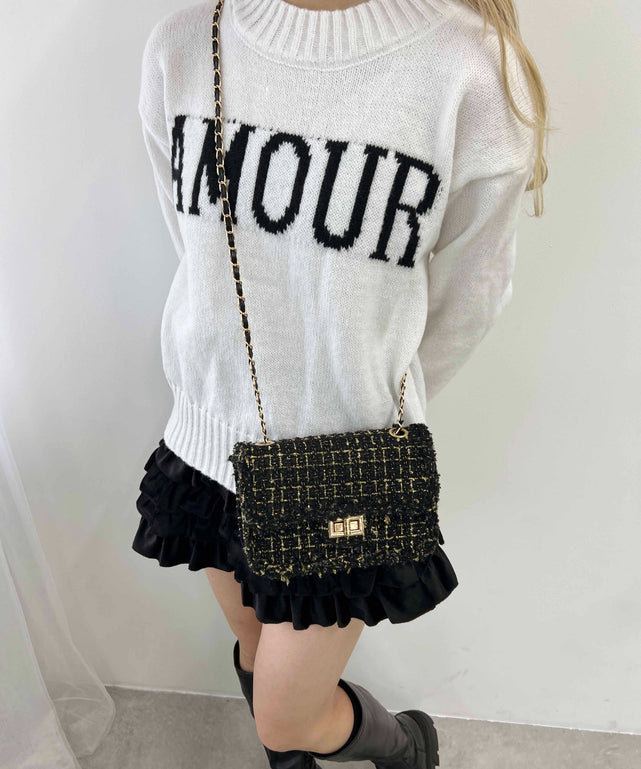 ロゴジャガードニット