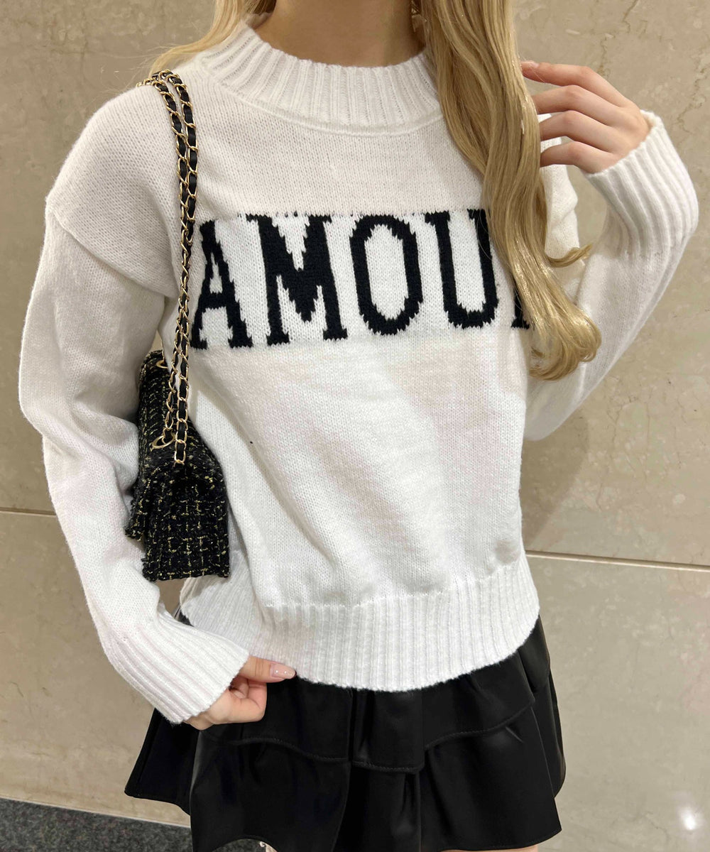 ロゴジャガードニット