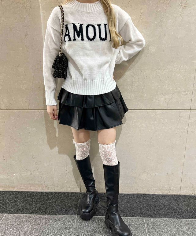 ロゴジャガードニット