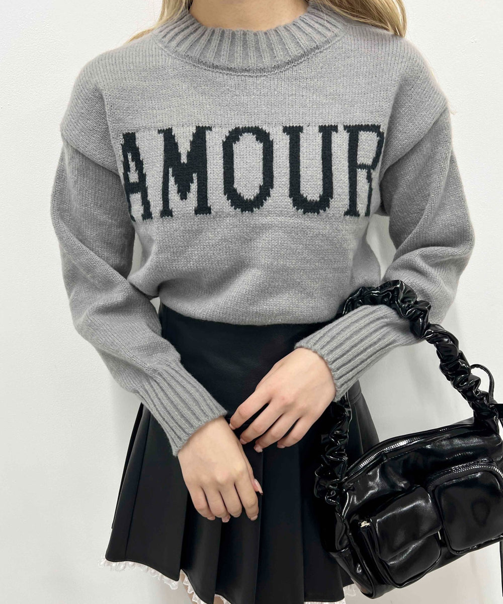 ロゴジャガードニット